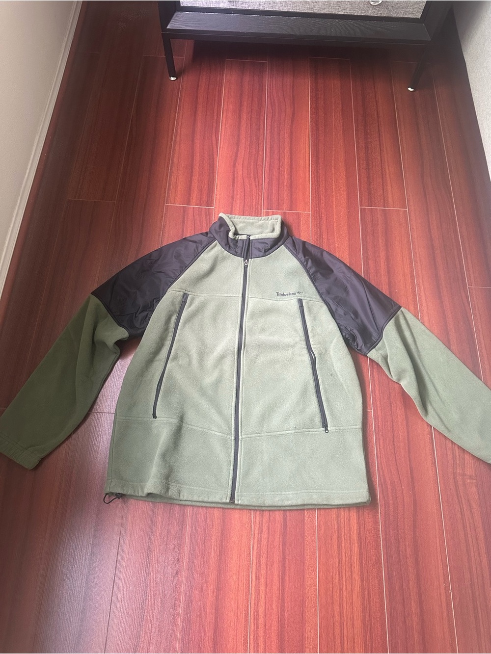 Timberland PRO Olive Green Fleece Jacket with Black Shoulder Panels